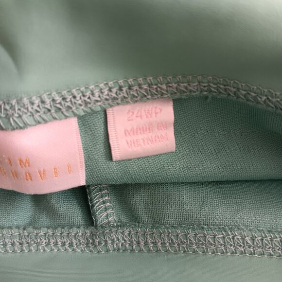 Belle by Kim Gravel Petite Ponte Center Seam Ankle Pant , Wasabi Sz 24WP - Picture 2 of 4